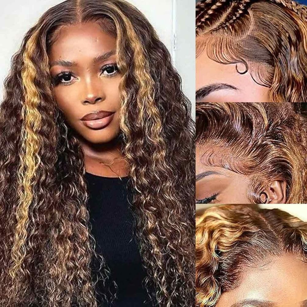 Peruca WPPIKK Highlight Lace Front Human Hair 180 Density
