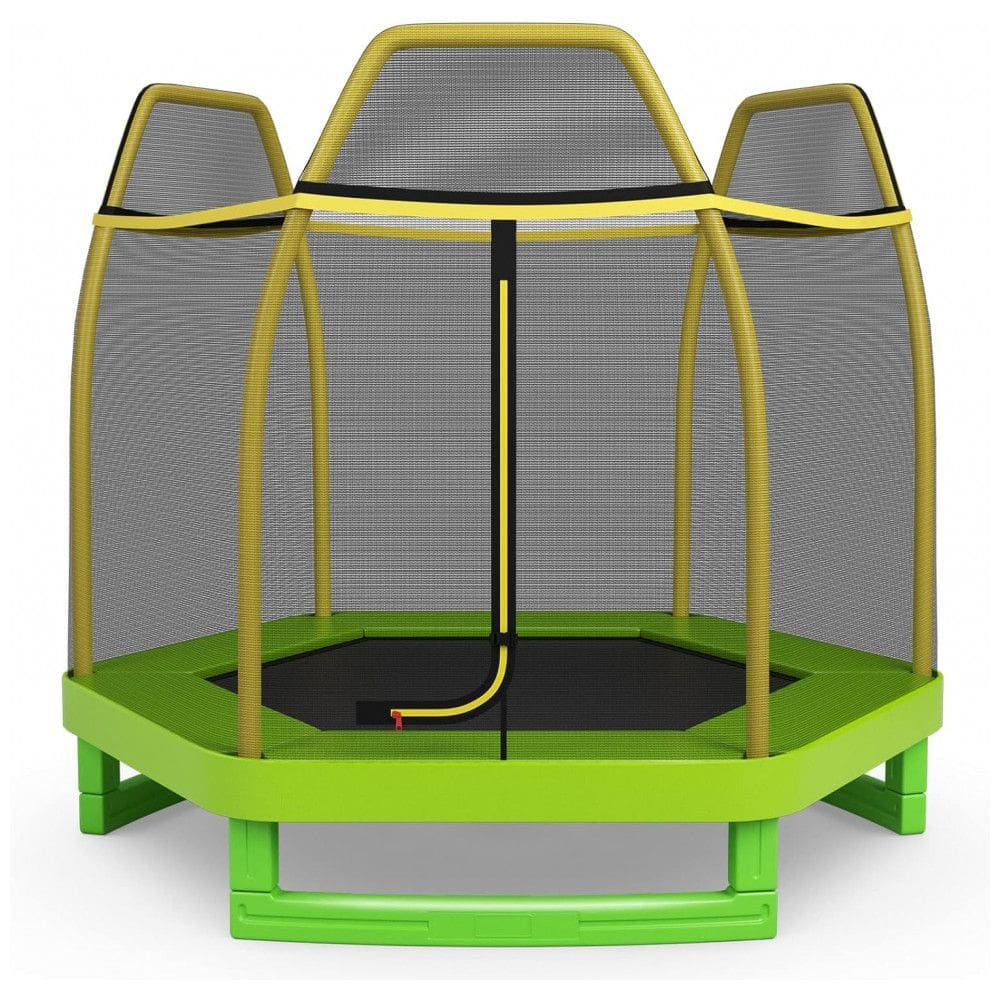 Trampolim DIÁRIO para crianças, trampolins recreativos de 7 pés, trampolim com compartimento de segurança de rede, mini trampolim interno