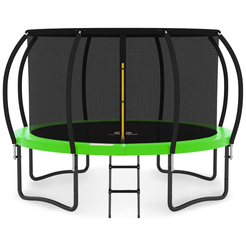 Trampolim JUMPZYLLA 2,4m, 3m, 3,6m, 4,3m, 4,6m, 4,9m com Rede de Proteção, Escada e Revestimento Antiferrugem, Aprovado pela ASTM, para