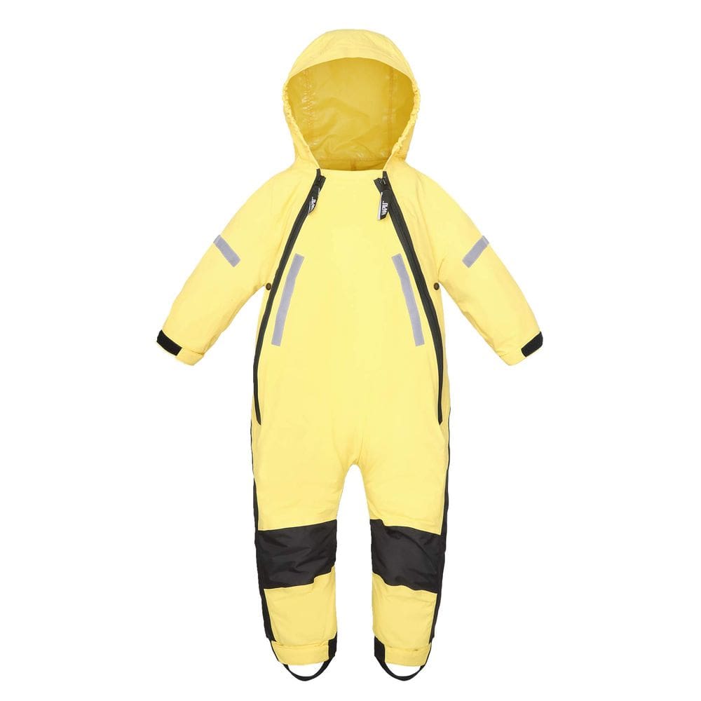 Macacão impermeável para crianças HAPIU Kids Toddler amarelo 12M