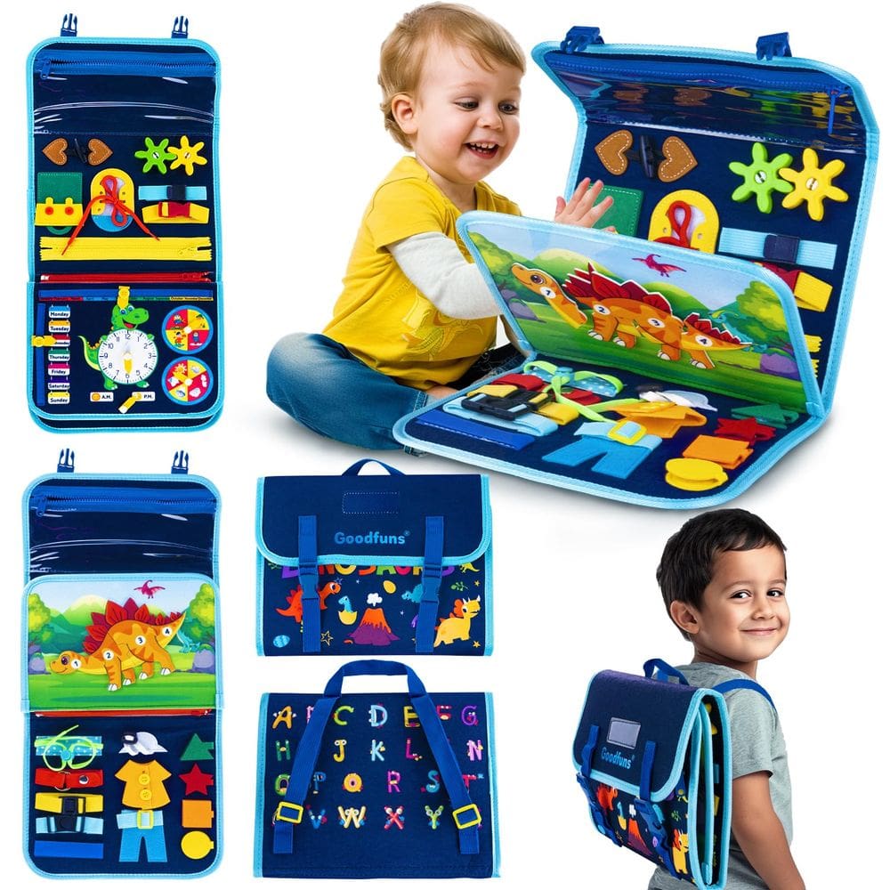Mochila Busy Board Montessori Toy 20 em 1 por 3-6 anos