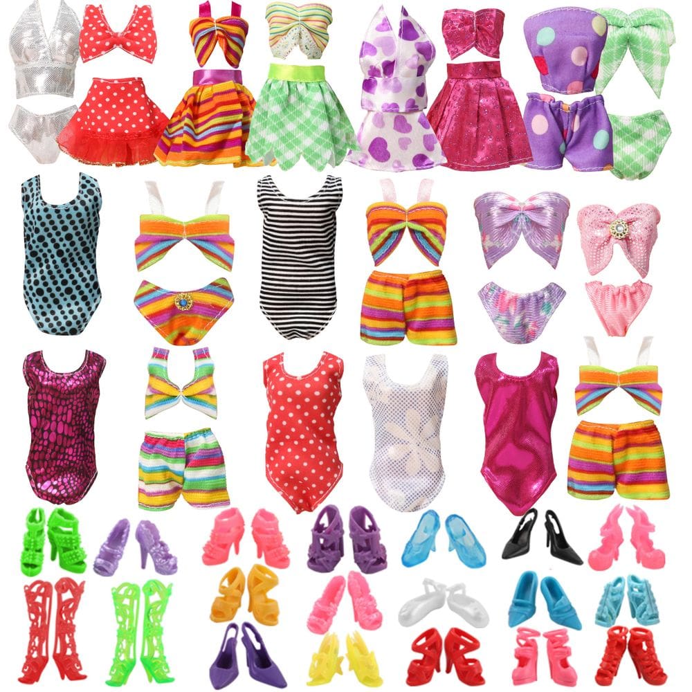 Conjunto de roupas e acessórios para bonecas, 70 unidades para boneca de 11,5 polegadas