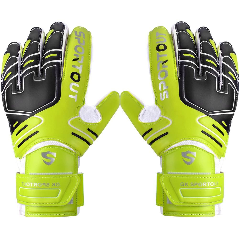 Luvas de goleiro Sportout Youth & Adult Green 2, tamanho 10