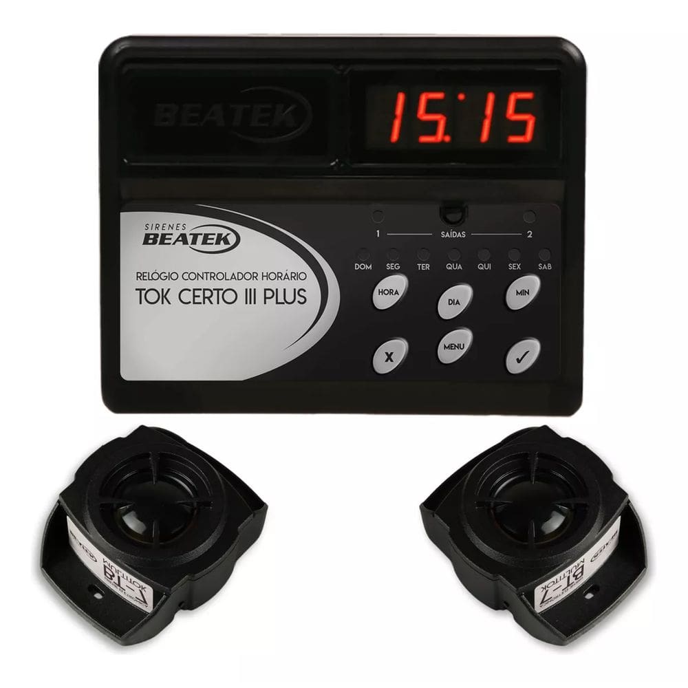 Kit Sirene Multitok Bt-7 Escolar Pequenas Escola Creche 100m