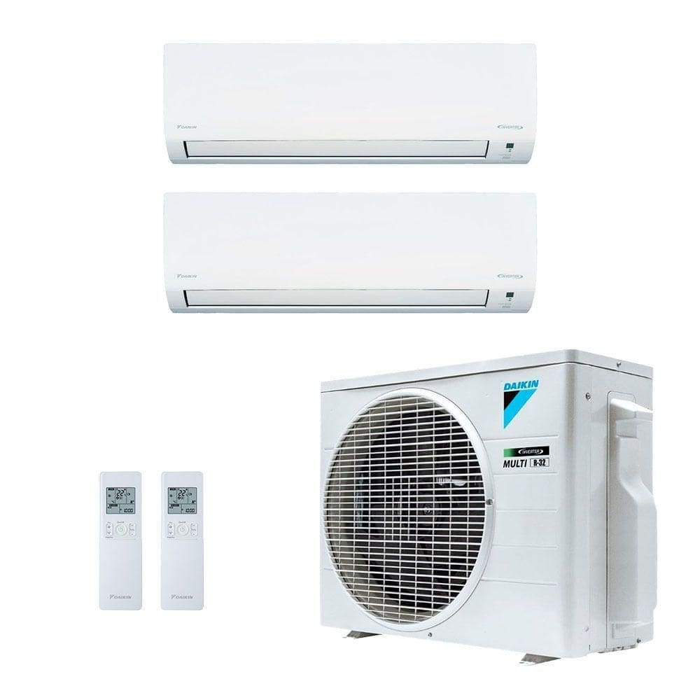 Ar Condicionado Bi Split Inverter Daikin 18.000 Btus (2x Evap 9.000 Btus) Quente e Frio 220V