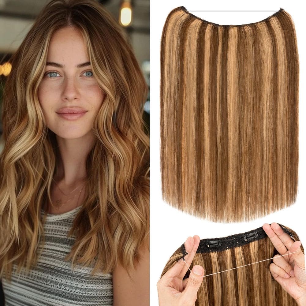 Extensões de cabelo Halo Rich Choices 100% cabelo humano real 30 cm