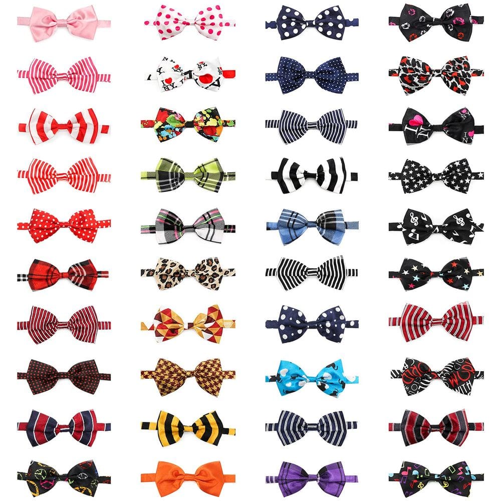 Gravatas-borboleta para cães Segarty, 40 peças, laços de pescoço para animais de estimação com gola ajustável
