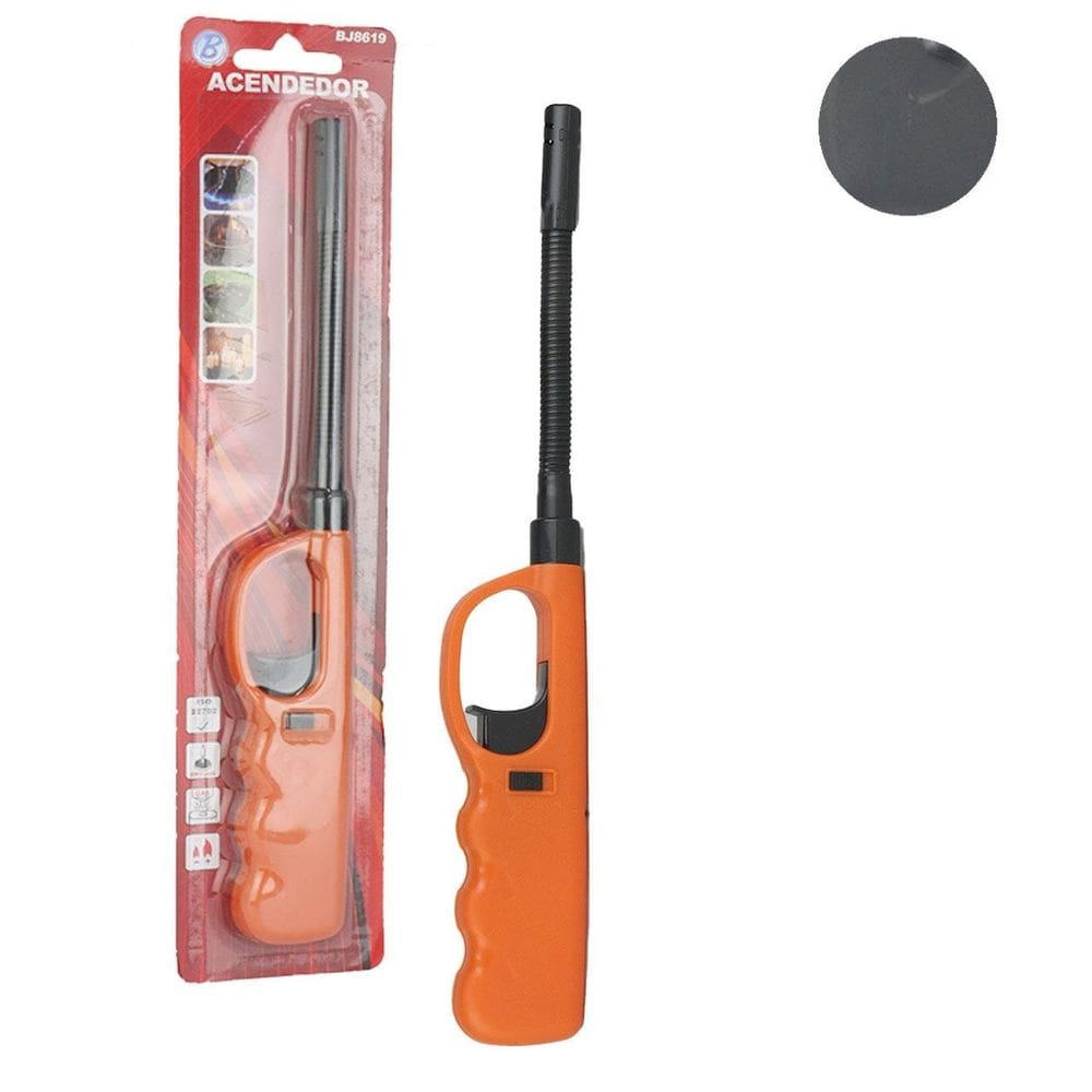 Acendedor de Fogão Metal à Gás 26cm Flexível - Tudo em Caixa