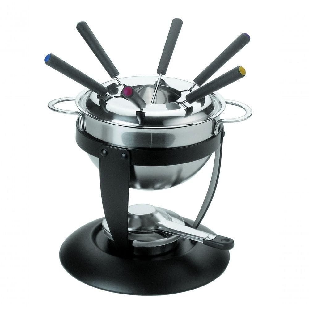 Fondue Inox E Cerâmica 11 Peças 1,5 Litros 2 Em 1