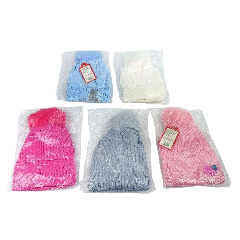 Touca Infantil Poliéster Pompom e Forro Color - Tudo em Caixa
