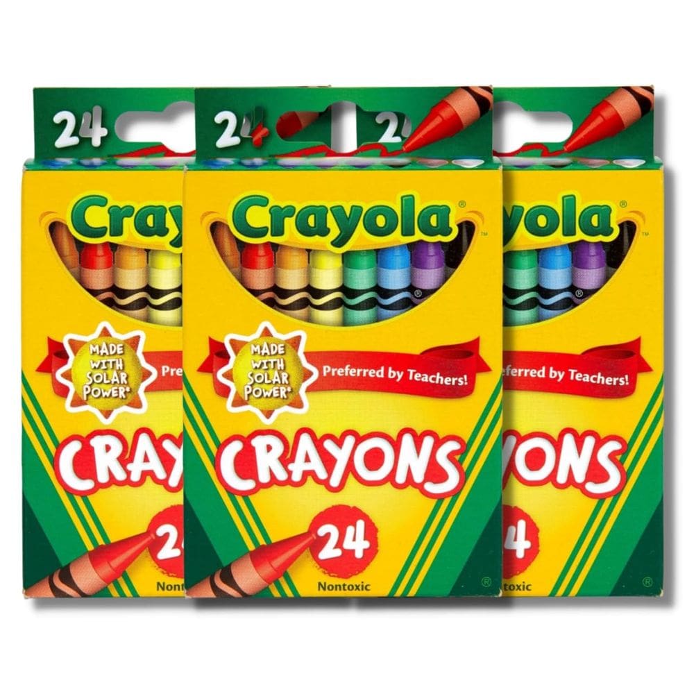 Pacote de cores Crayons Crayola Classic (24/caixa) x 3