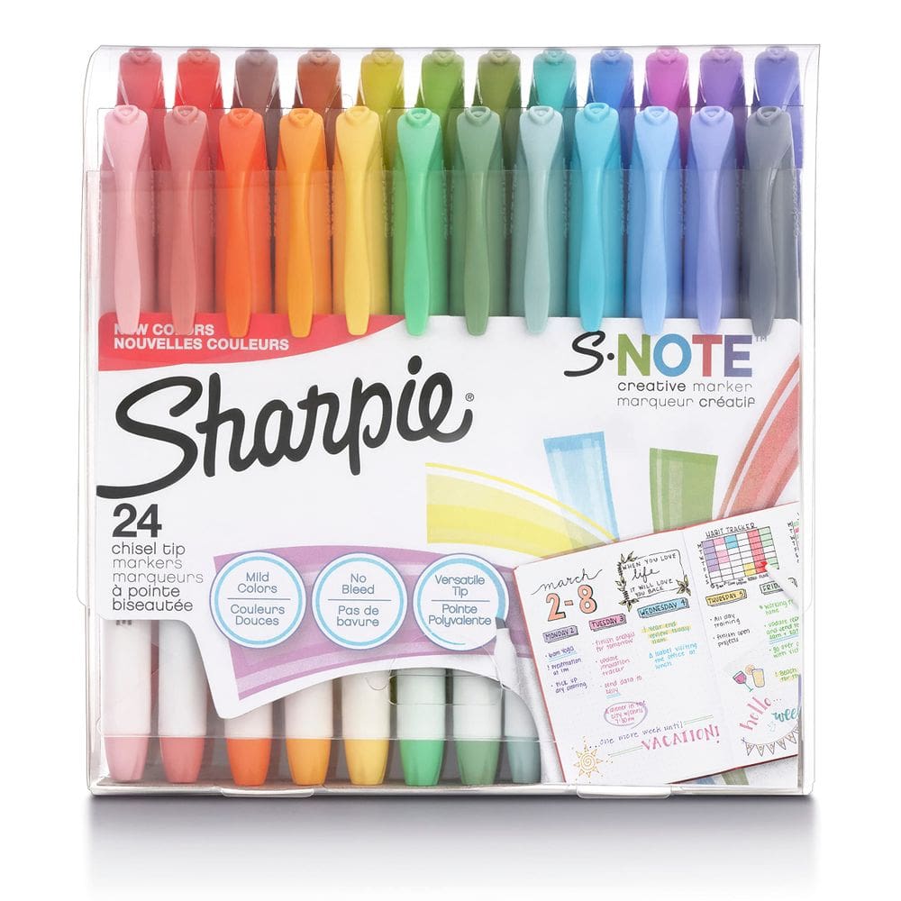 Conjunto de marcadores SHARPIE S-Note Creative Pastel Highlighters 24 unidades