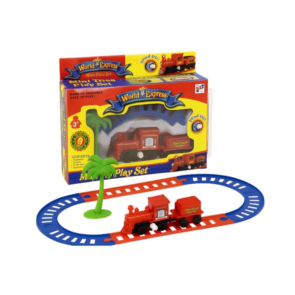 Mini Trem Locomotiva Com Trilho a Corda Brinuqedo Infantil