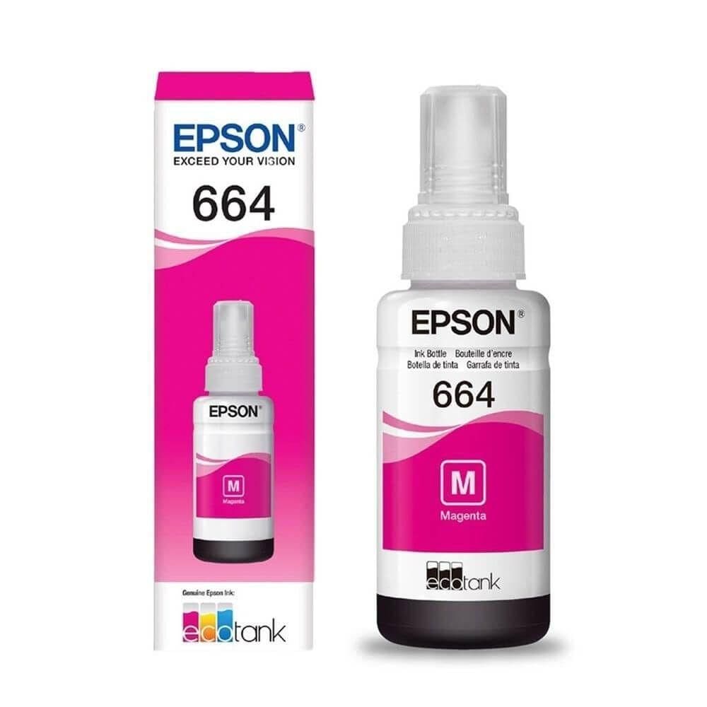 Refil Garrafa De Tinta Magenta T664 664 autêntico Epson L220 L1300 L395 L396 L355