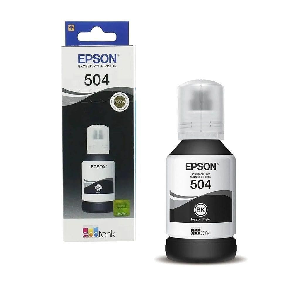 Refil Tinta Epson T504 autêntico 504 L4150 L4160 L6161 6171 Preto 1x Unidade