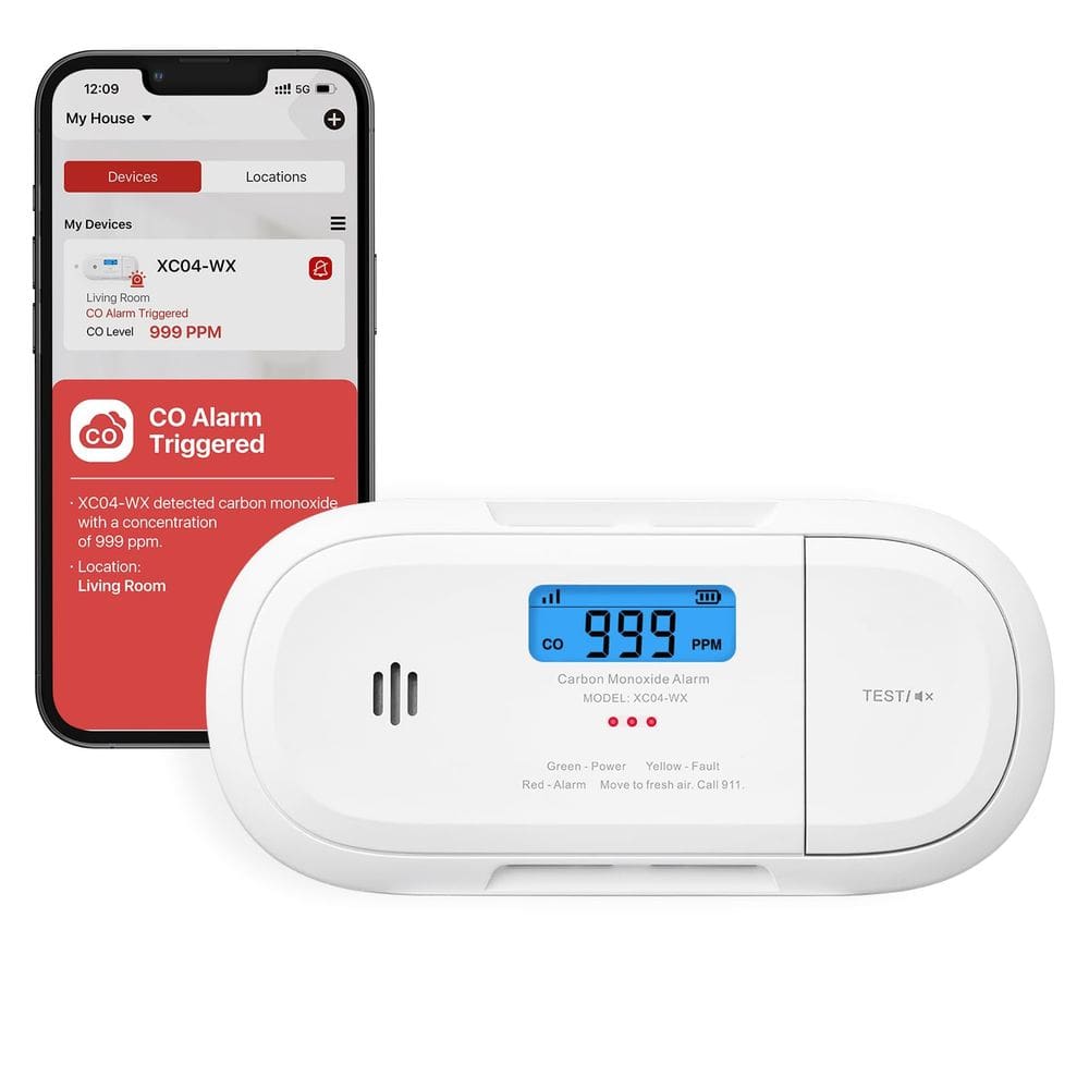 Detector de monóxido de carbono X-Sense Smart XC04-WX com Wi-Fi