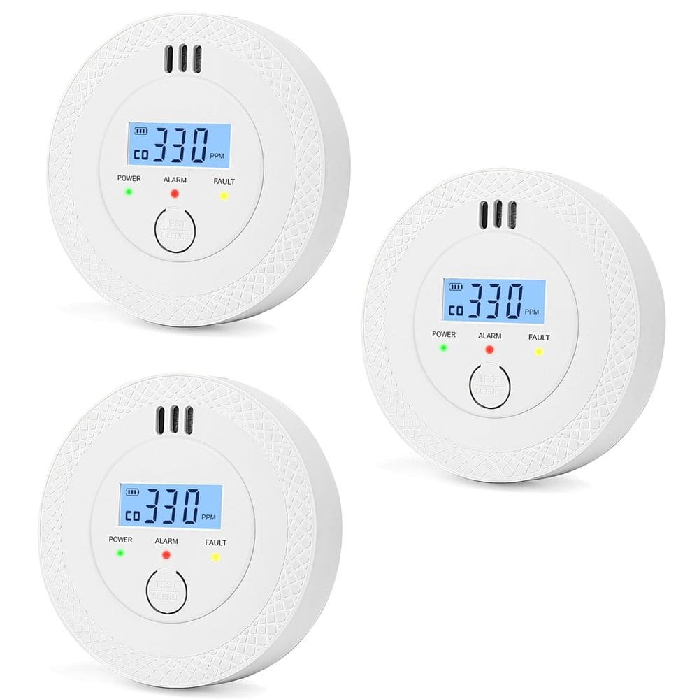 Detector de monóxido de carbono LEMONTAIL Mini CO Alarm, pacote com 3 unidades