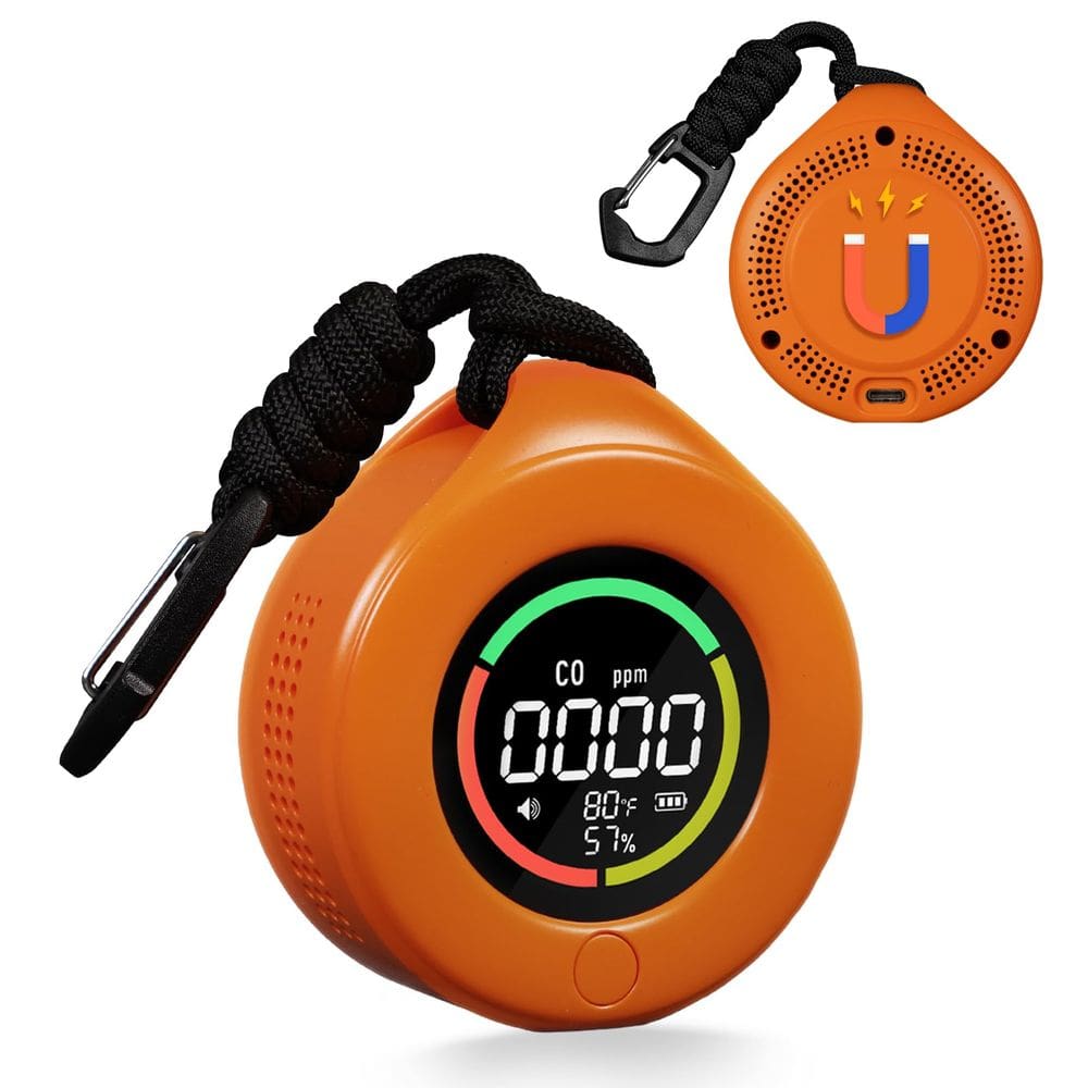 Detector de monóxido de carbono MOES Portable Travel 3 em 1 Orange