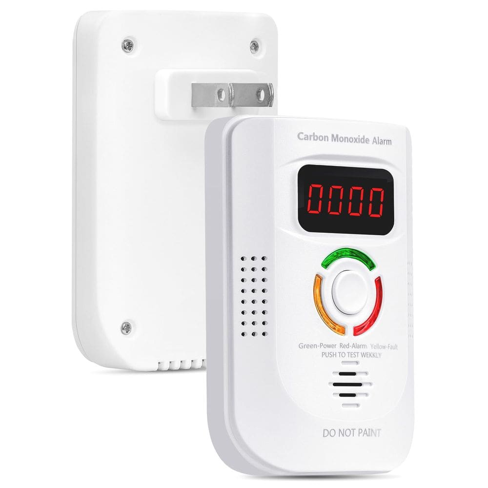 Detector de monóxido de carbono Phemont Plug-in com display digital