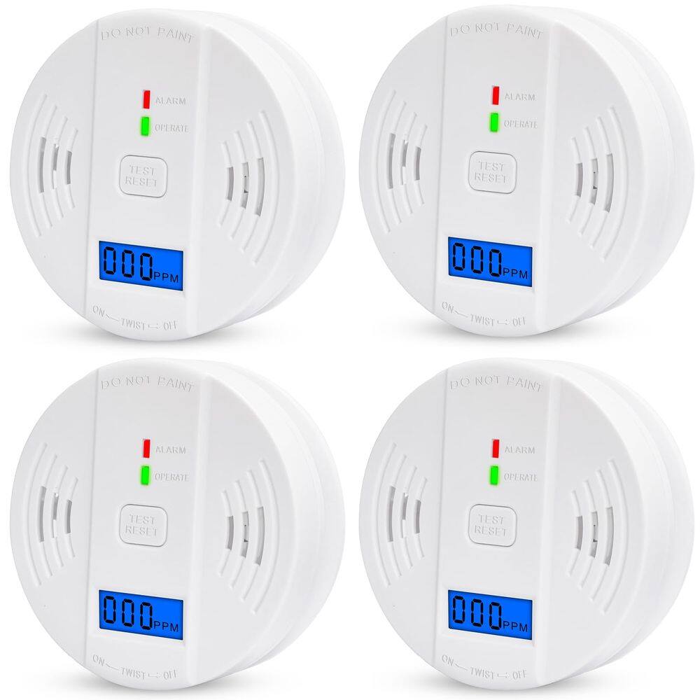 Detector de monóxido de carbono JYSONGHU alimentado por bateria com display