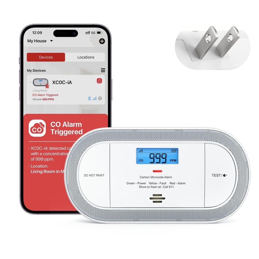 Detector de monóxido de carbono X-Sense XC0c-IA WiFi, pacote com 1 pacote