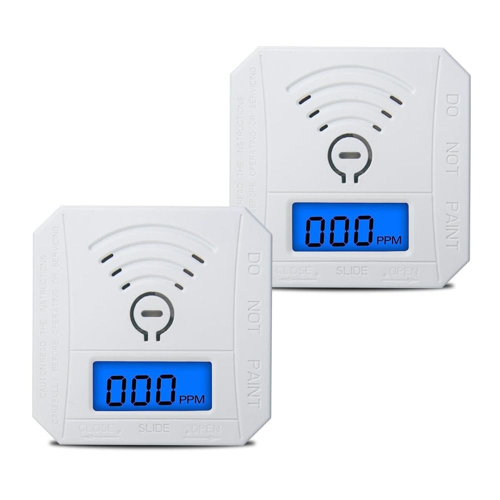 Detector de monóxido de carbono COOKSS, pacote com 2 unidades e display LCD