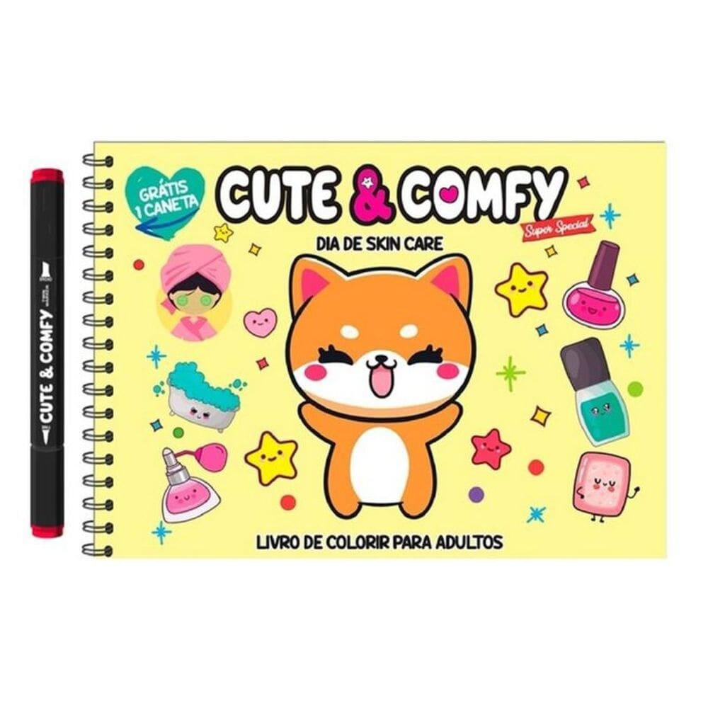 Cute & Comfy Super Special - Livro De Colorir Adulto - Dia De Skin Care