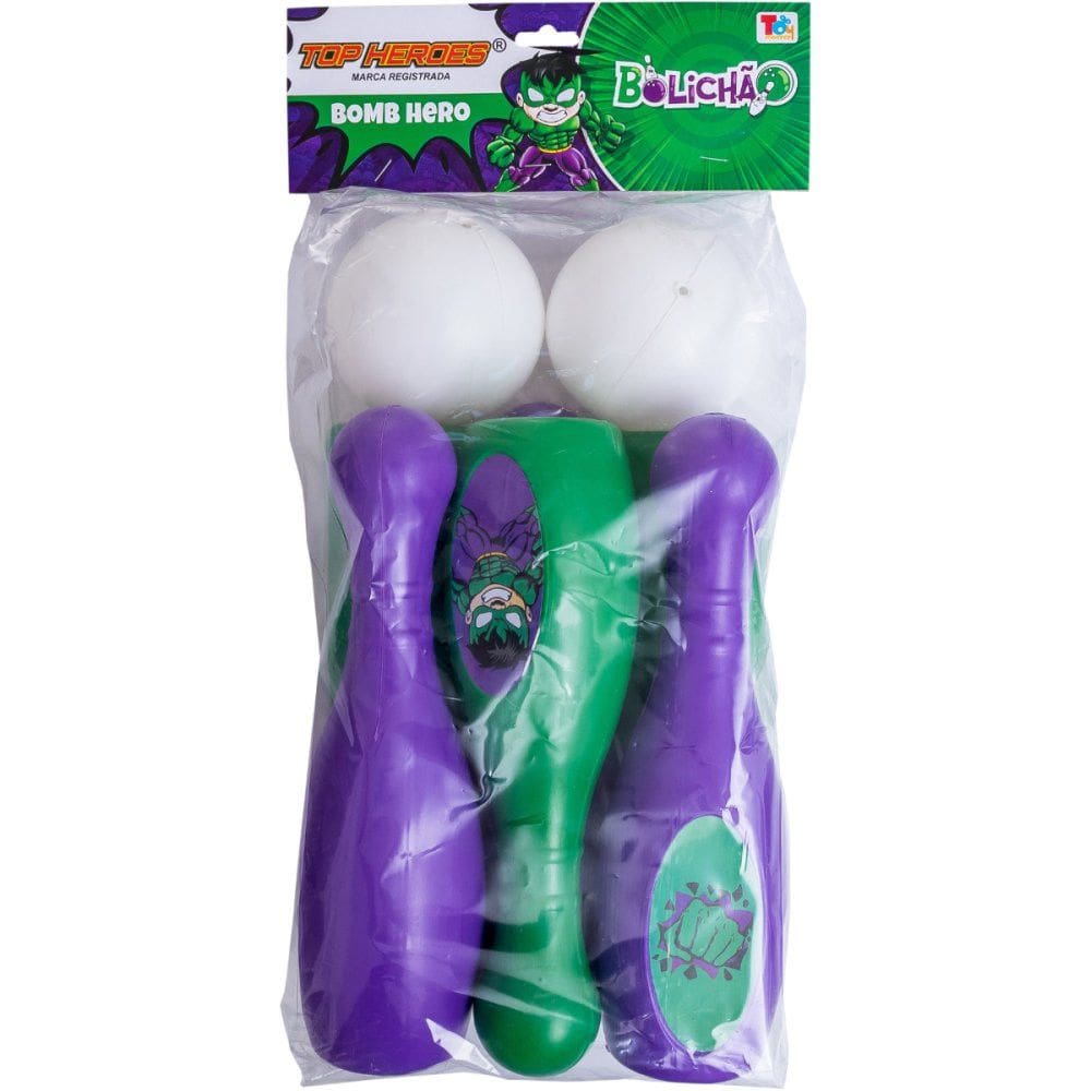 Jogo Infantil Boliche Hulk - 8 peças