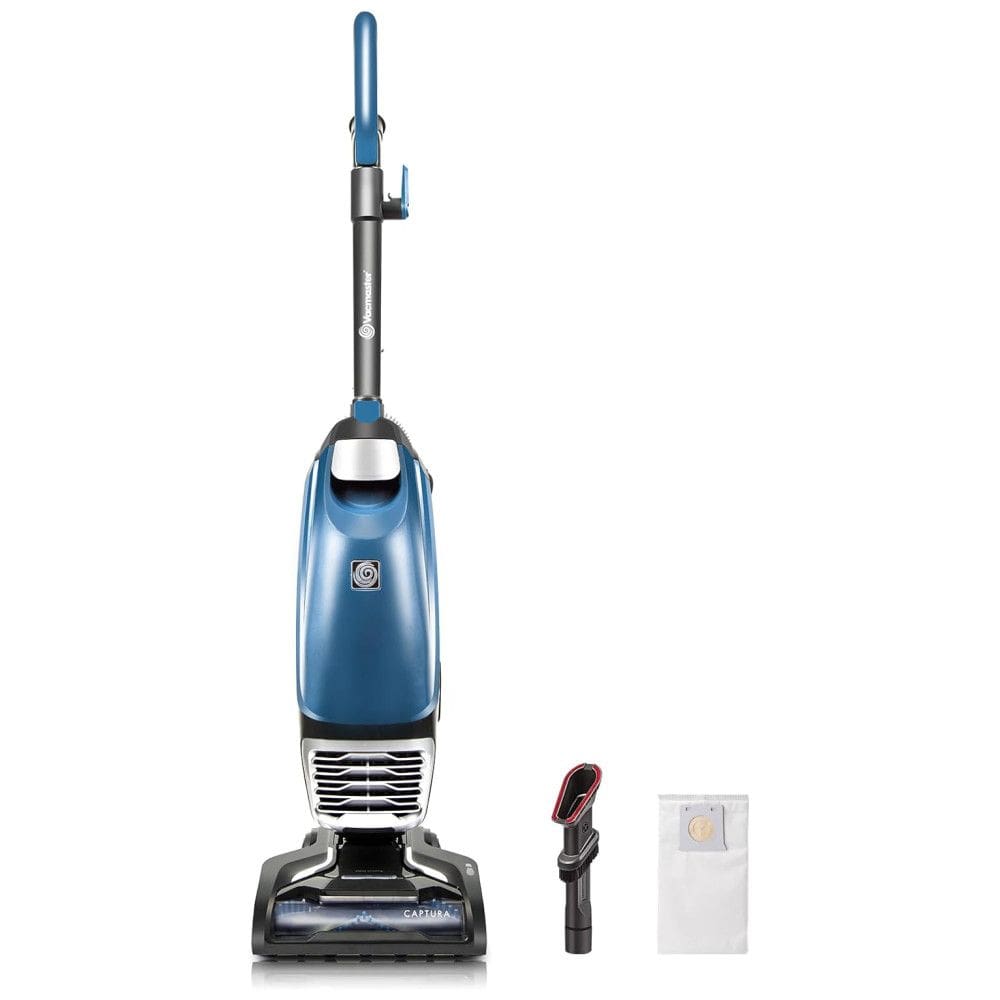 Aspirador de Pó Vertical Vacmaster UB0302E Azul 2,6L com Bolsa, Leve e Potente com Sucção de 2 Motores e Filtração HEPA, Luz LED para pelos