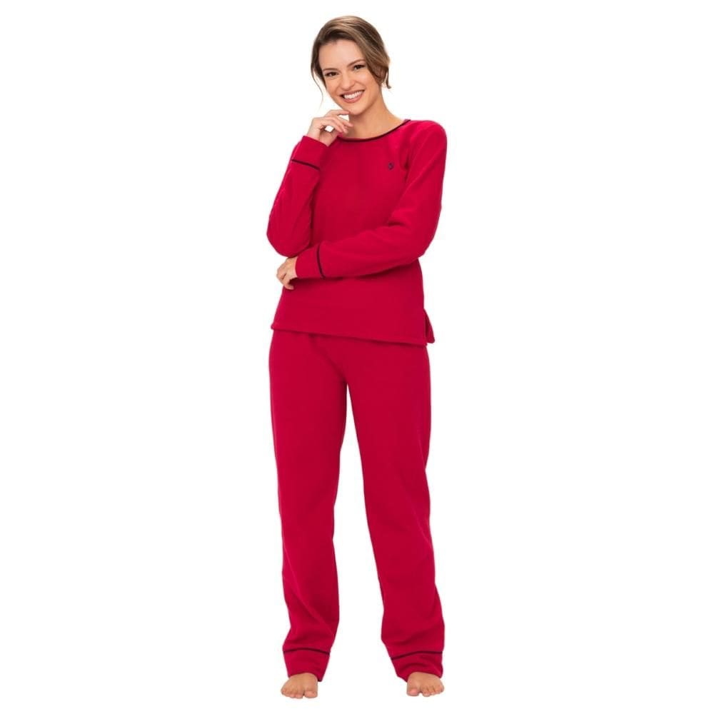 Pijama Feminino Microsoft Fleece Canelado 245159