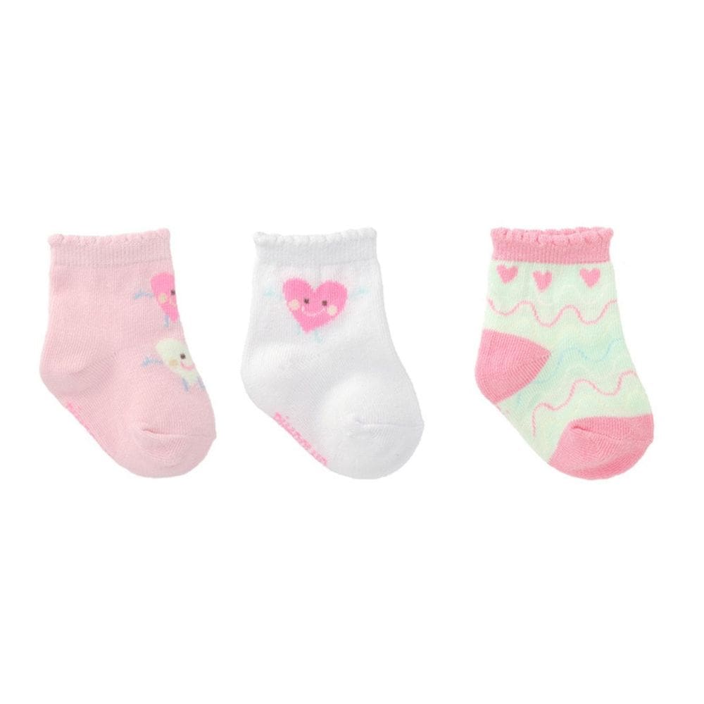 Kit Meia Bebê C/3 Pares TAG00-15 Verde Ondas Menina-Pimpolho