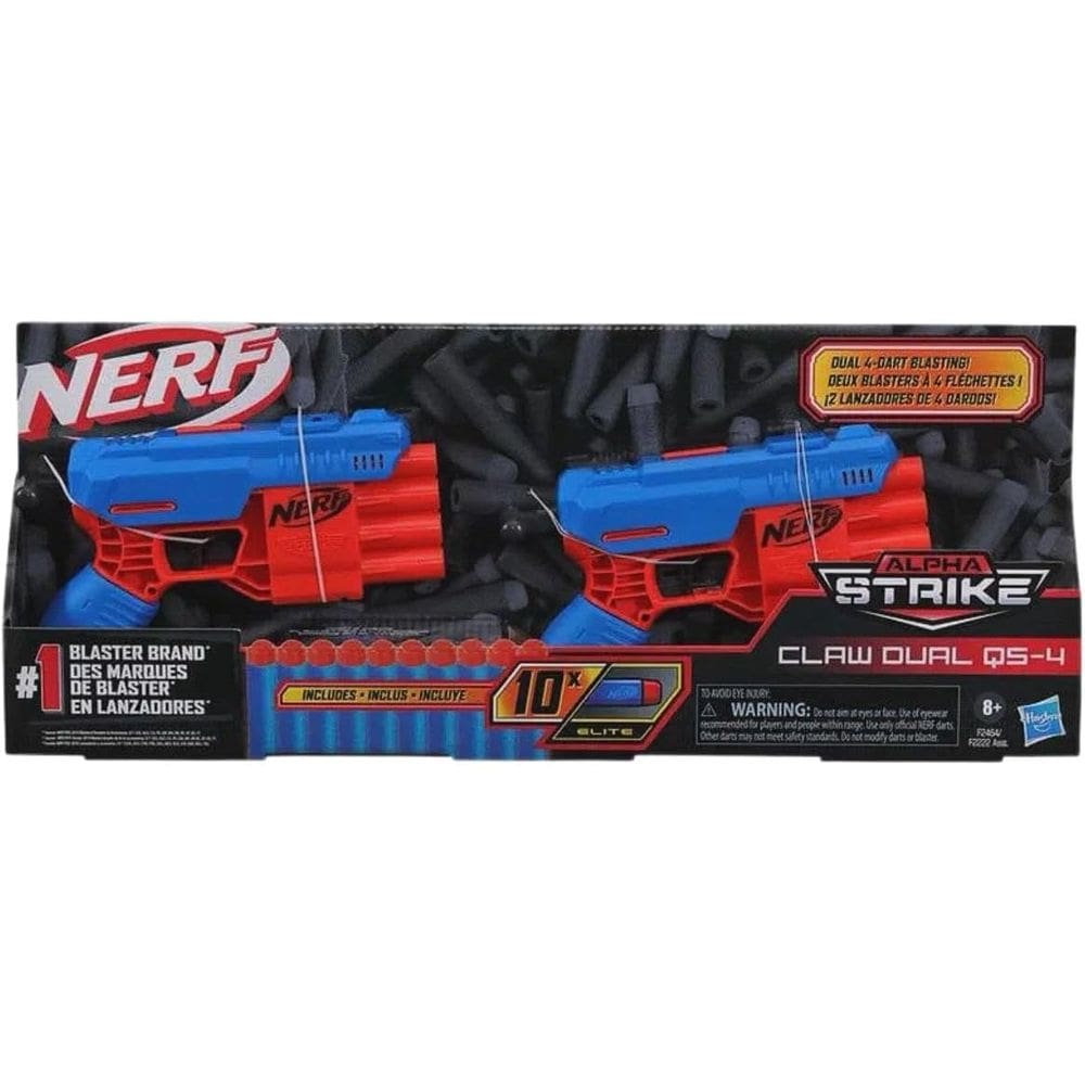 Lança Dardos Nerf Alpha Strike Claw Dual Qs-4 F2468 Hasbro