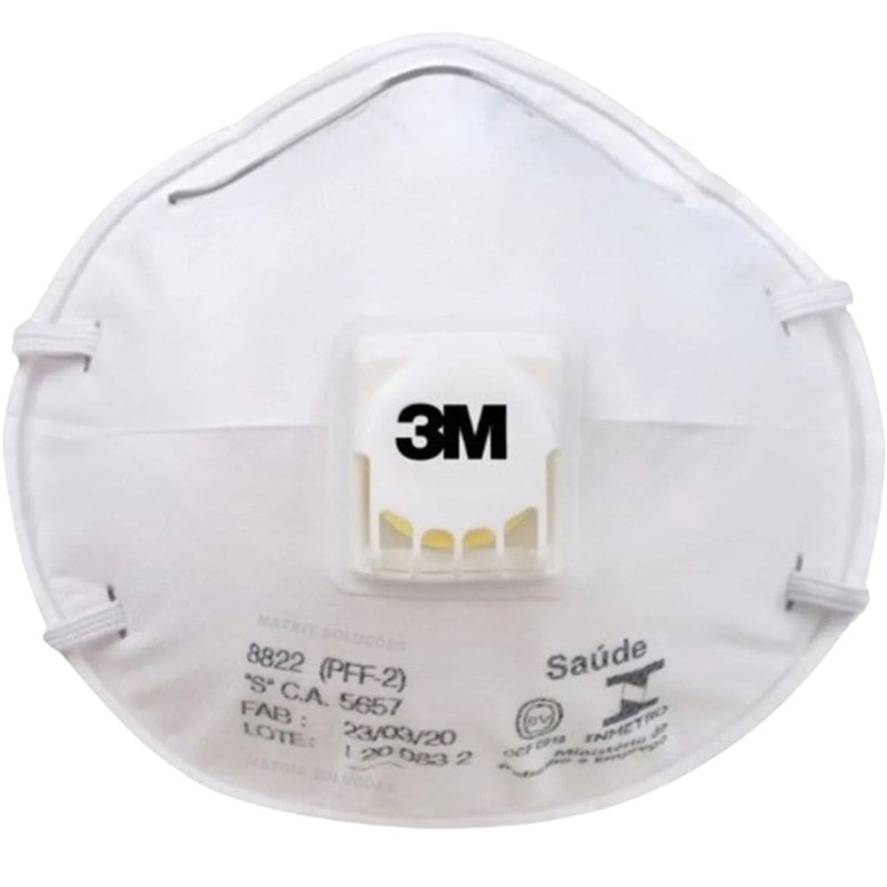 Respirador PFF2 branco com válvula 3M CA 5657