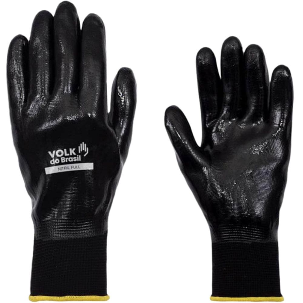 Luva Nitril Full Preta Volk CA 25280