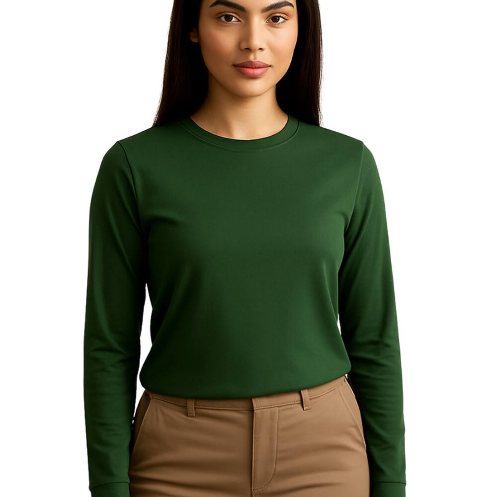Camiseta Malha Fria Manga longa Verde Musgo