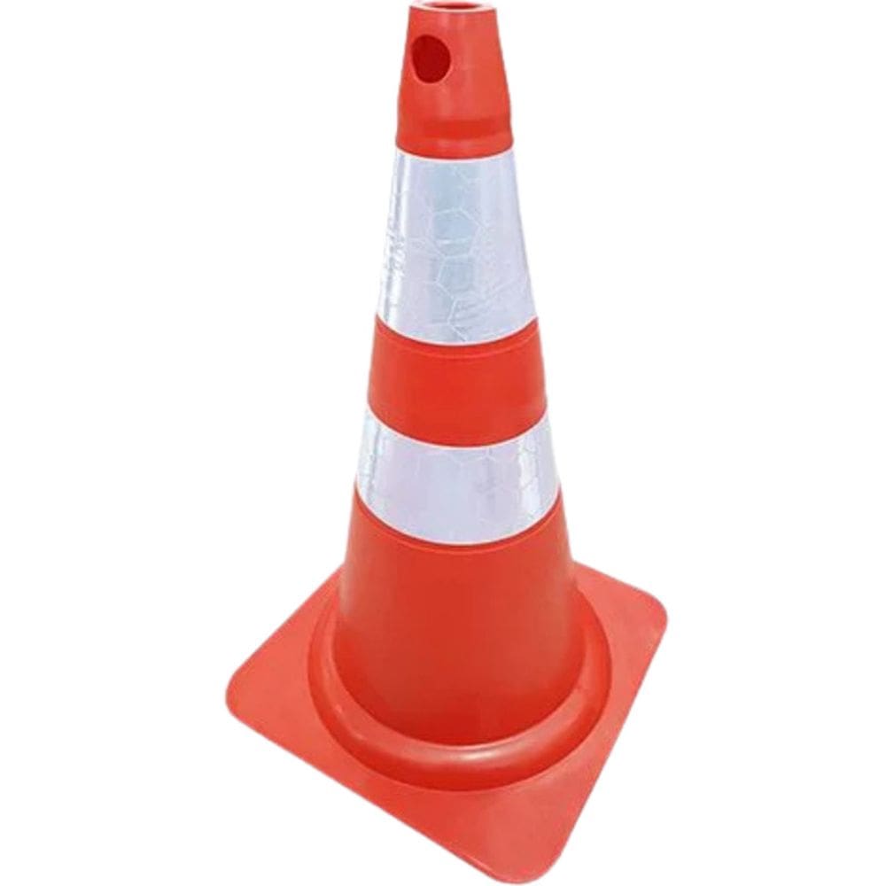 Cone Flexível Laranja 75cm Refletivo Plastcor