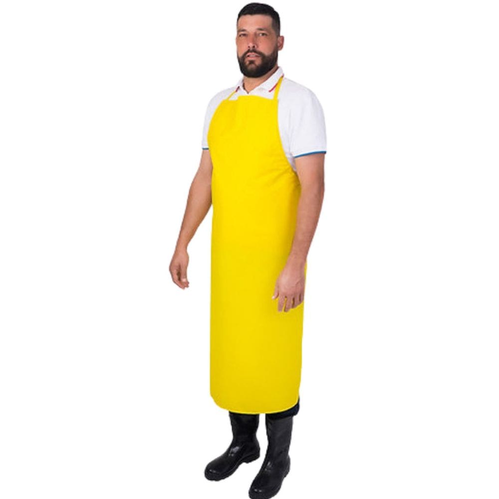 Avental Químico Impermeável Nylon Amarelo Vértice CA 46468