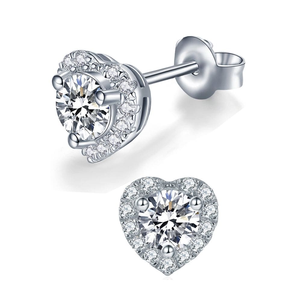 Brincos IMOLOVE Moissanite banhados a ouro branco 18K