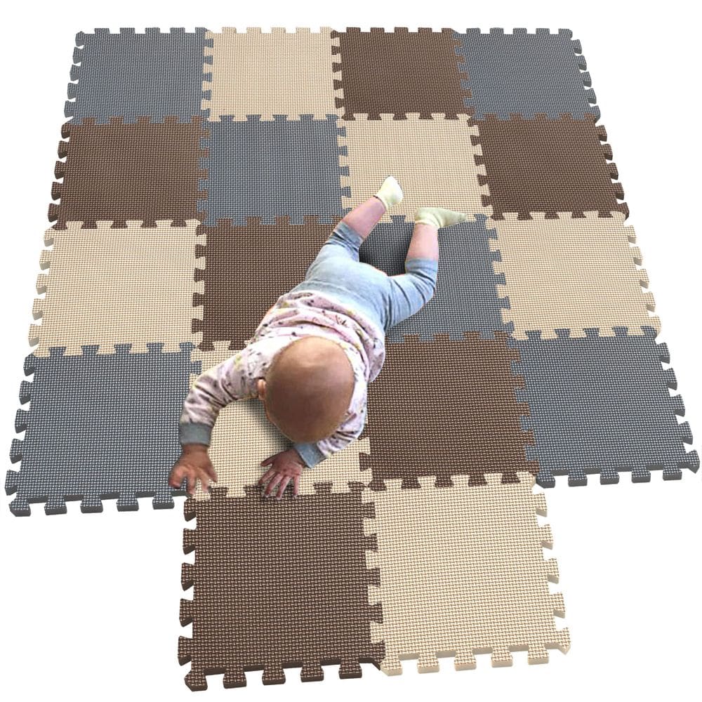 Tapete Puzzle Play MQIAOHAM 18 peças para crianças 30x30cm