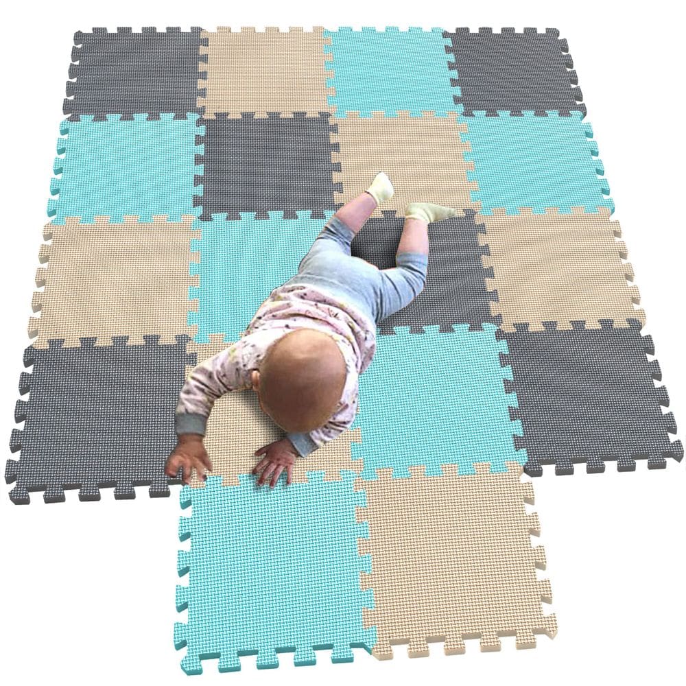 Foam Play Mat MQIAOHAM, quebra-cabeça de 18 peças para bebês e crianças