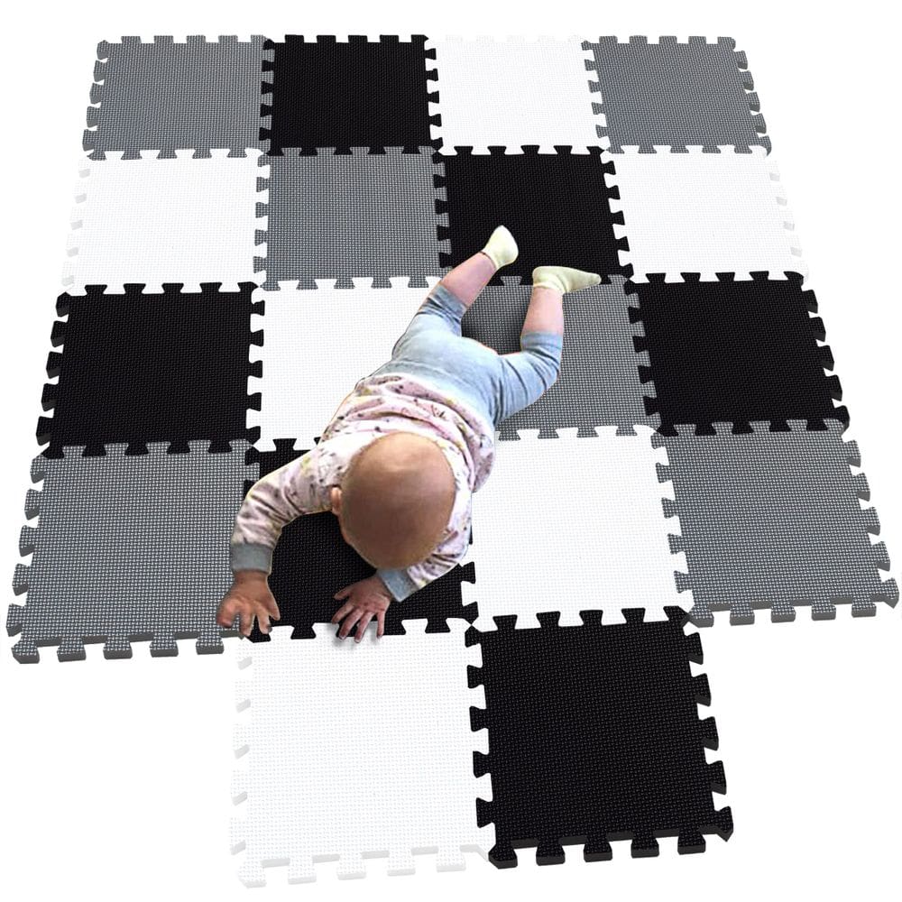 Puzzle Play Mat MQIAOHAM 18 peças de azulejos de espuma macios para bebês e crianças