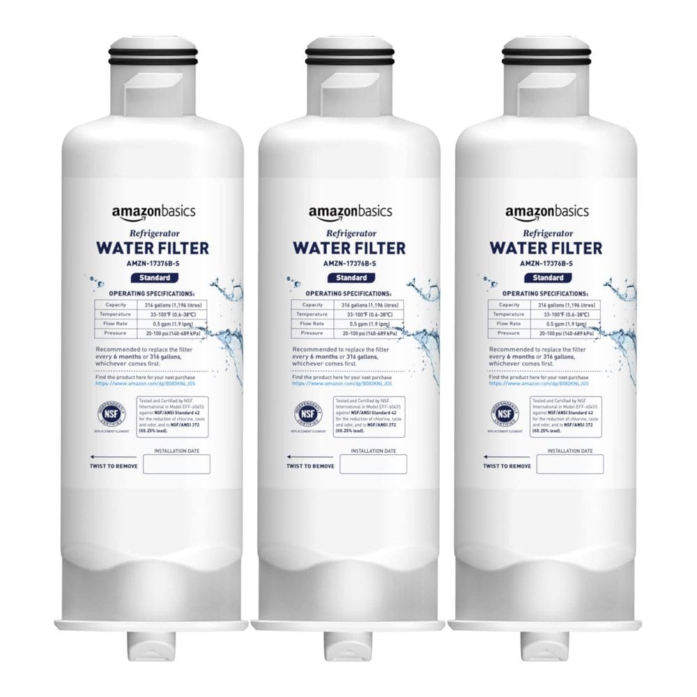 Filtro de água para geladeira Amazon Basics, pacote com 3 unidades para Samsung