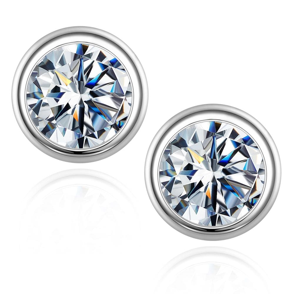 Brincos MOOSEA 0,6 quilates Moissanite D Color VVS1 Silver 925