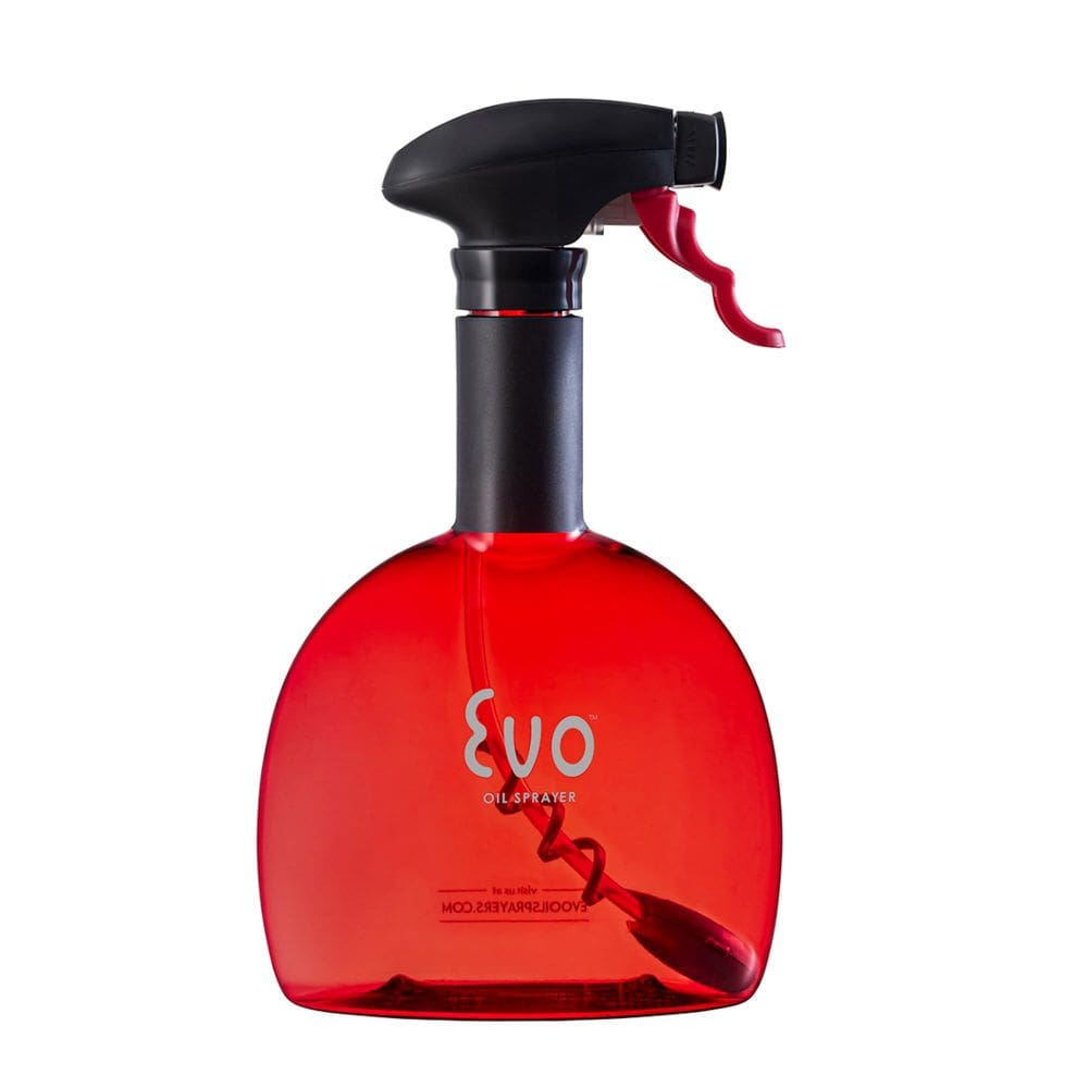 Frasco pulverizador de óleo Evo Non-Aerosol para azeite de oliva 500mL vermelho