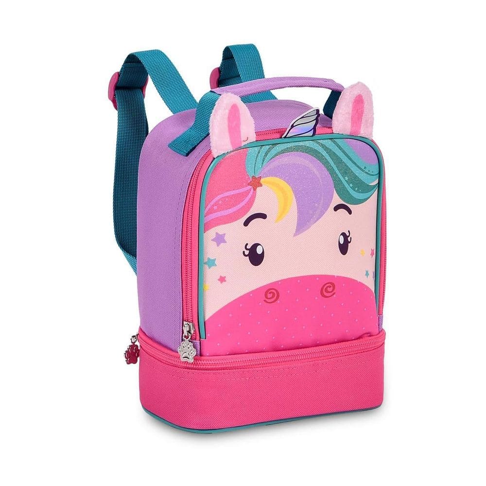 Lancheira Escolar Térmica Unicórnios Bolsa Termica Feminina