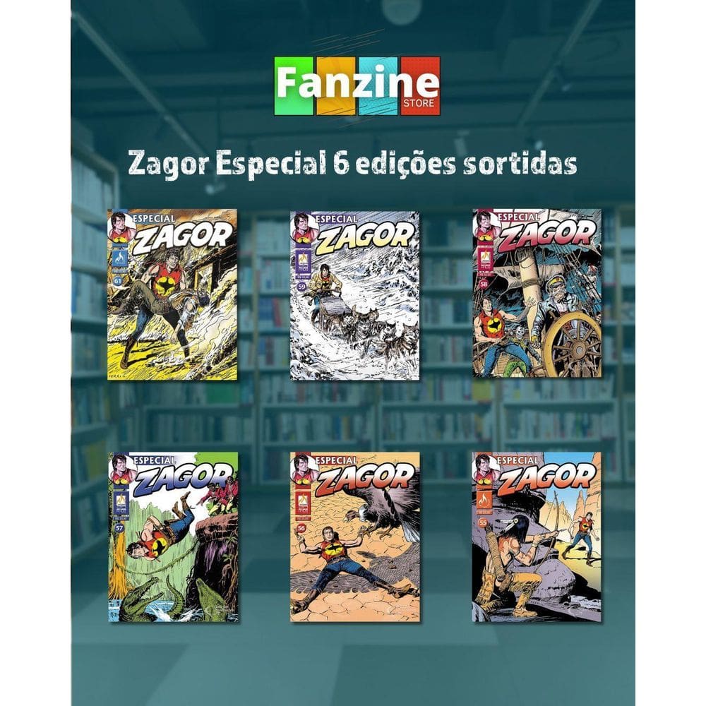 Zagor Especial Kit Com 6 Edições Hqs