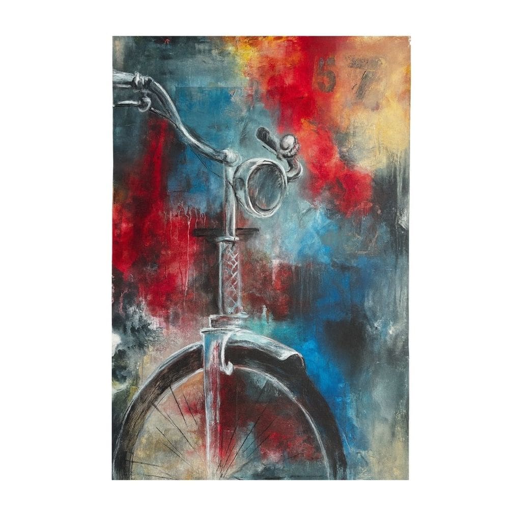 Quadro A Óleo Texturizado Bike 145x100cm Autoral