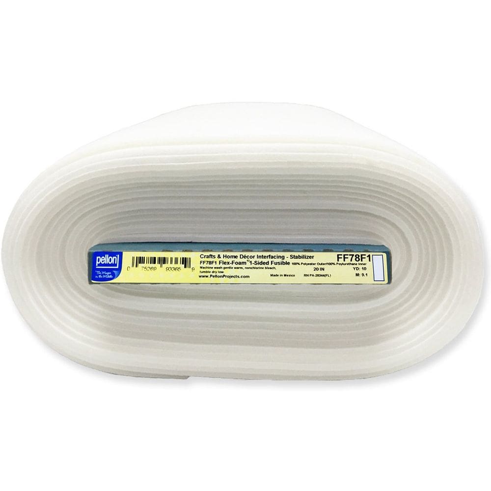 Estabilizador Pellon Flex Foam, fusível de 1 lado, 20 x 10 jardas, branco