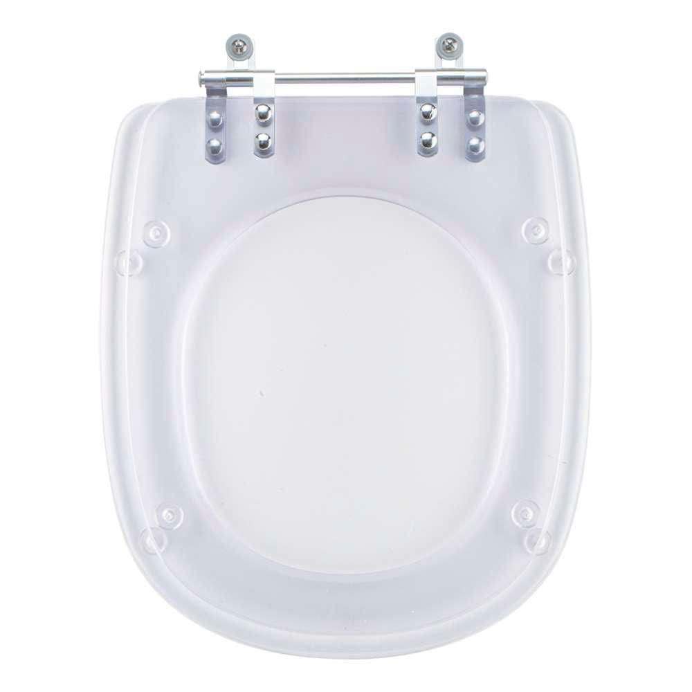 Assento Sanitário Poliéster Paris Transparente para Ideal Standard