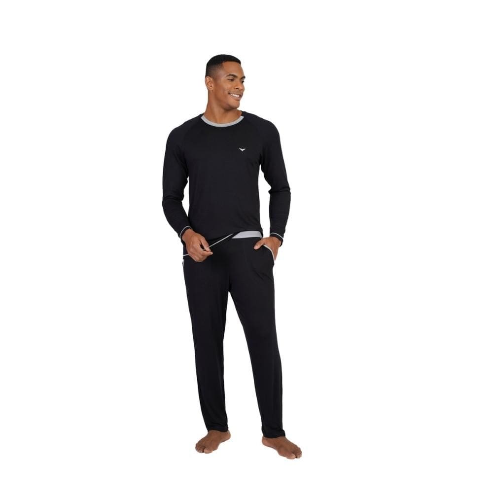 Pijama Masculino Longo Visco com Bolso - 258130